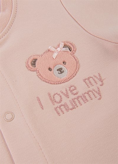 Organik Mumy Patiksiz Tulum Pembe