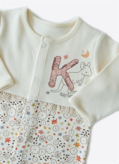 Organik Mutlu Kanguru Patikli Tulum Natural