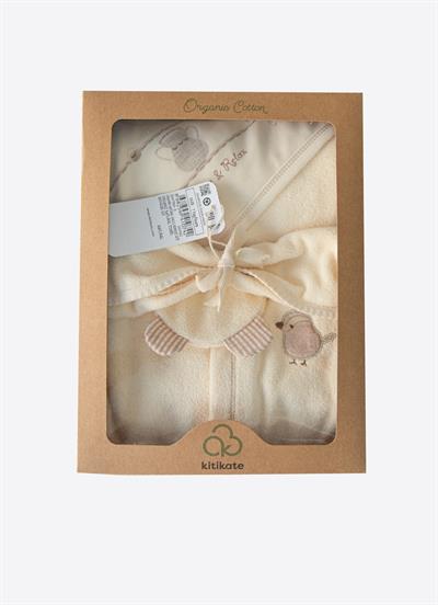 Organik Bornoz Seti Natural