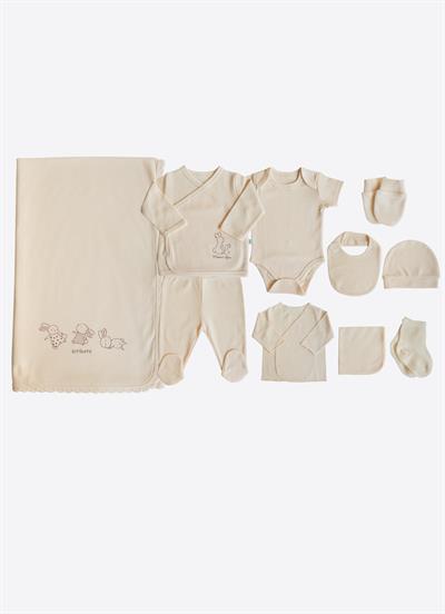 Organik New Basic 10lu Hastane Çıkış Seti Natural