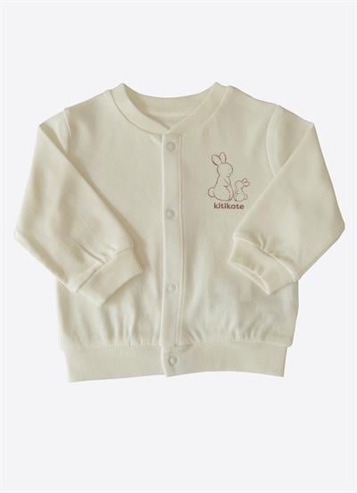 Organik New Basic Hırka Ekru