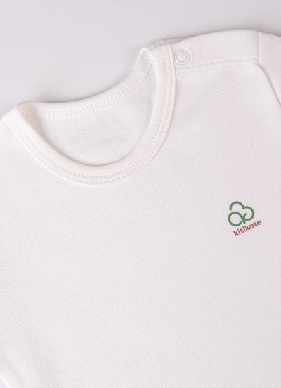 Organik New Basic Kısa Kol Body Bebek Boy Ekru