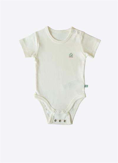 Organik New Basic Kısa Kol Body Çocuk Boy Ekru