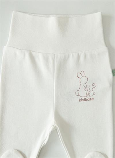 Organik New Basic Patikli Pantolon Ekru