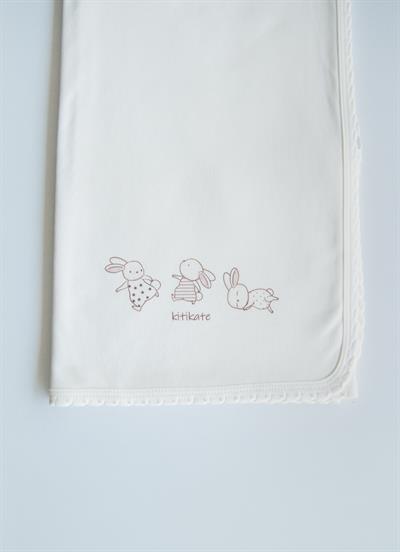 Organik New Basic Tek Kat Battaniye Ekru