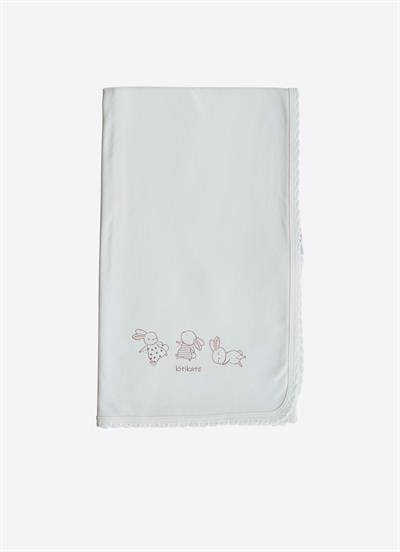 Organik New Basic Tek Kat Battaniye Ekru