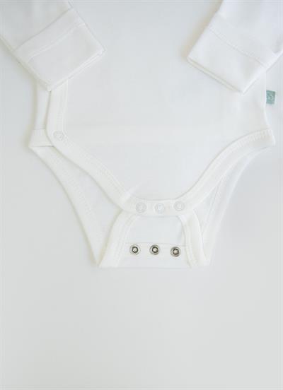 Organik New Basic Uzayan Kruvaze Uzun Kol Body Ekru