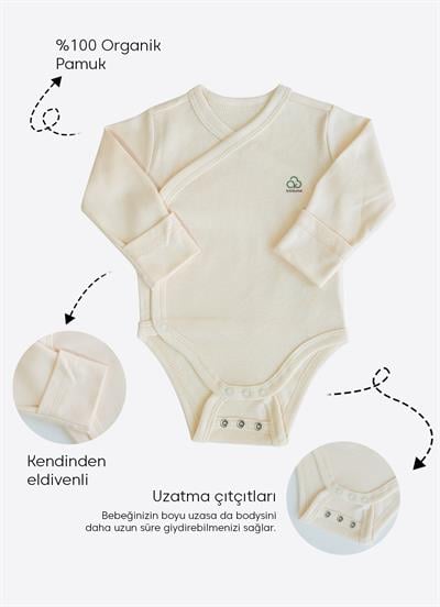 Organik New Basic  Uzayan Kruvaze Uzun Kol Body Natural