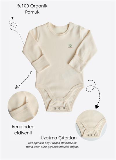 Organik New Basic Uzayan Uzun Kol Body Natural