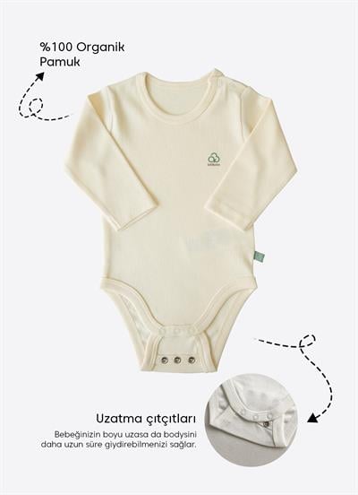 Organik New Basic Uzayan Uzun Kol Body Natural