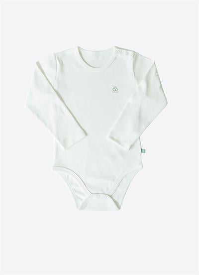 Organik New Basic Uzun Kol Çocuk Boy Body Ekru