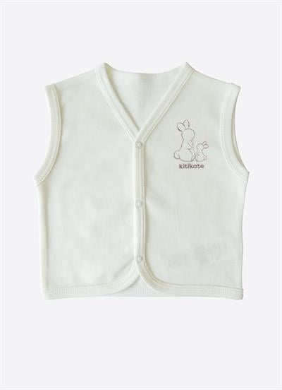 Organik New Basic Yelek Ekru