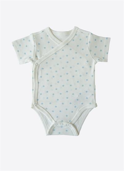 Organik New Dreams 3lü Kısa Kol Kruvaze Body Mavi