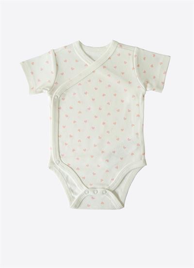 Organik New Dreams 3lü Kısa Kol Kruvaze Body Pembe