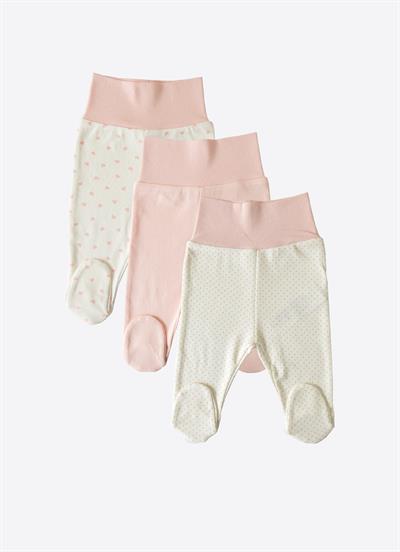 Organik New Dreams 3lü Patikli Pantolon Pembe