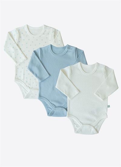 Organik New Dreams 3lü Uzun Kol Body Mavi