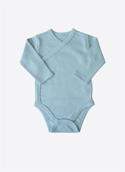 Organik New Dreams 3lü Uzun Kol Kruvaze Body Mavi