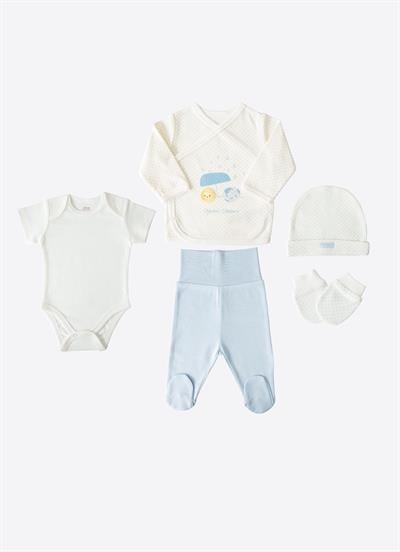 Organik New Dreams 5li Zıbın Set Mavi