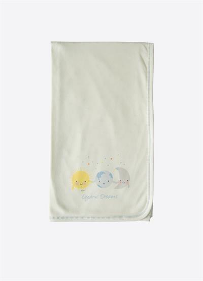 Organik New Dreams Çift Kat Battaniye Mavi