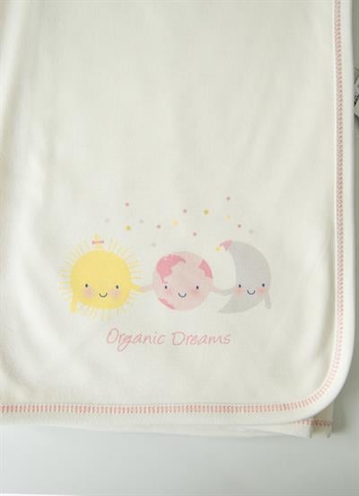 Organik New Dreams Çift Kat Battaniye Pembe