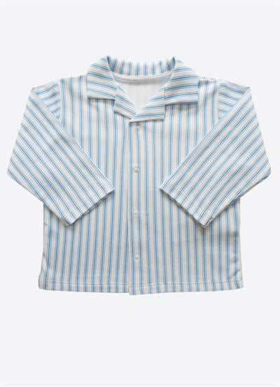 Organik Oliver 2li Pijama Takımı Mavi