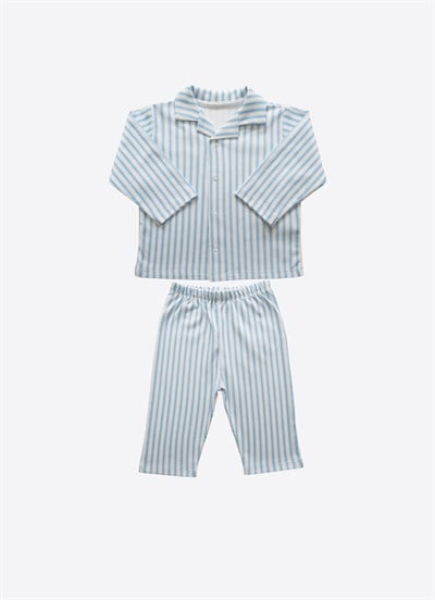 Organik Oliver 2li Pijama Takımı Mavi