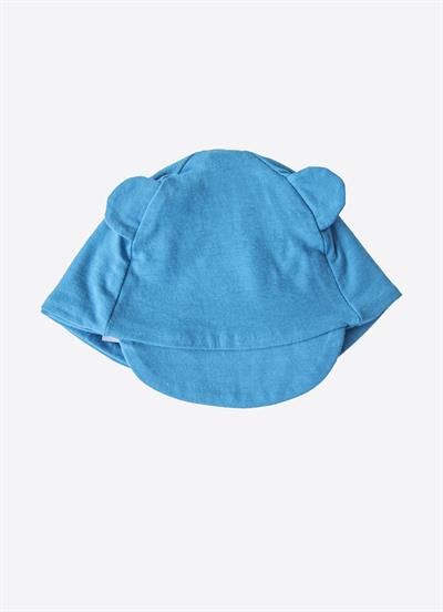 Organik Papağan Şapka Saks Mavi