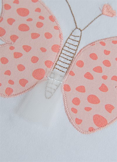 Organik Pink Butterfly 2li Takım Pembe