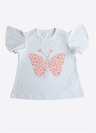 Organik Pink Butterfly 2li Takım Pembe