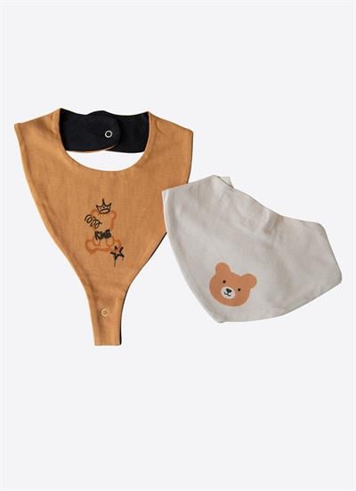 Organik Pui 2li Önlük Bej