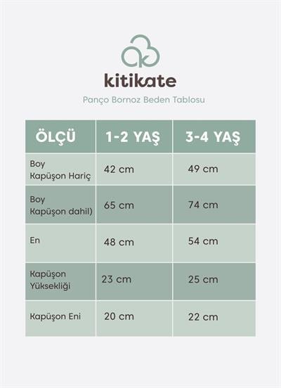 Organik Play Time Müslin Panço Bornoz Beyaz