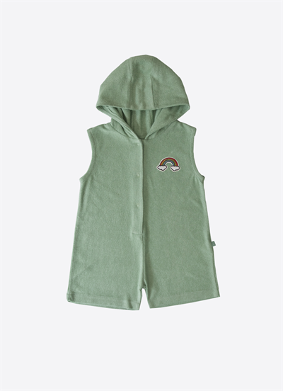 Organik Premium Erkek Havlu Şort Tulum Yeşil