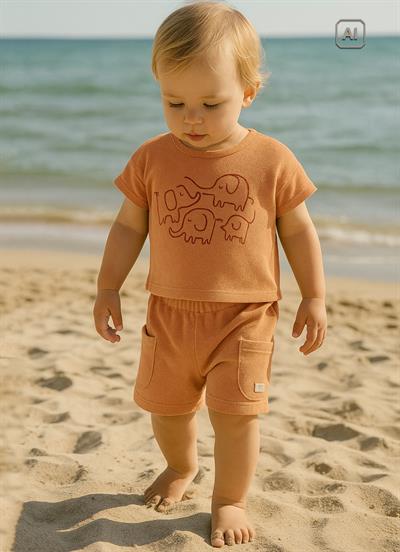 Organik Premium Havlu 2li Takım Tarçın