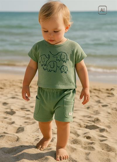 Organik Premium Havlu 2li Takım Yeşil