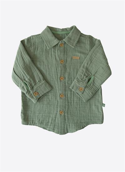 Organik Puka Gömlek Yeşil
