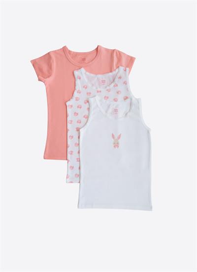 Organik Rabbit 3lü Atlet Pembe