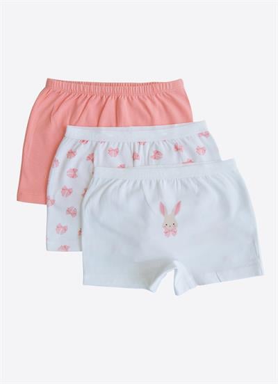 Organik Rabbit 3lü Boxer Pembe