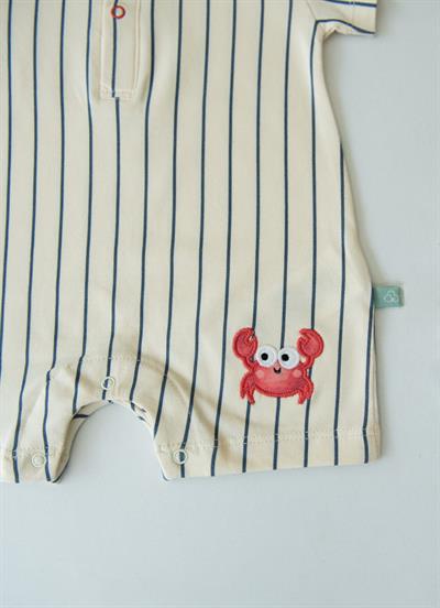 Organik Red Crab Şort Tulum Natural