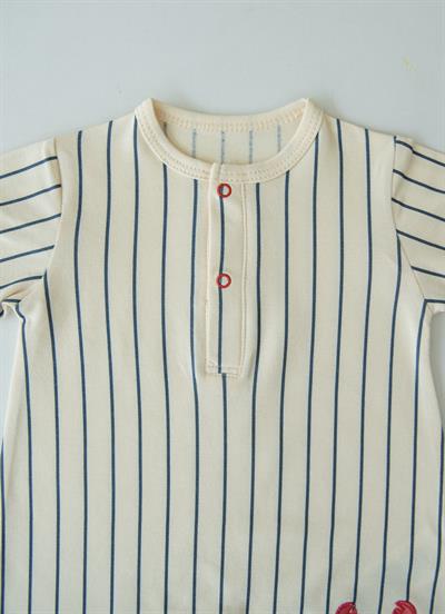 Organik Red Crab Şort Tulum Natural