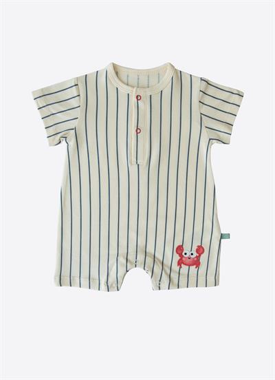 Organik Red Crab Şort Tulum Natural