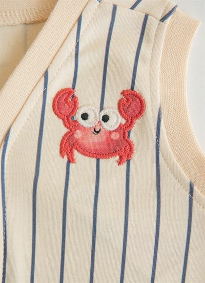 Organik Red Crab Yelek Natural