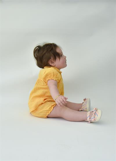 Organik Rita Müslin Topdonlu 2li Takım Sarı