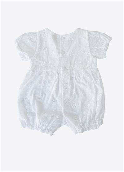 Organik Rita Saç Bantlı Şort Tulum Beyaz