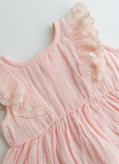 Organik Rosie Elbise Pembe