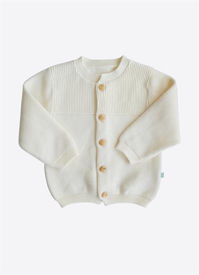 Organik Rosy Triko Hırka Natural