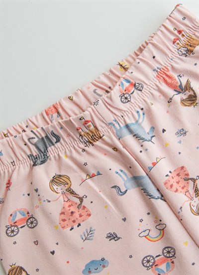 Organik Sage 2li Pijama Takımı Pembe