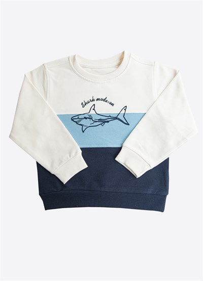 Organik Shark 2li Takım Mavi