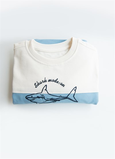 Organik Shark 2li Takım Mavi