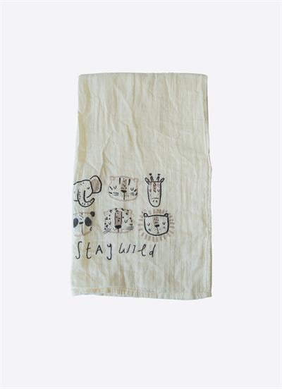 Organik Stay Wild Müslin Battaniye Natural