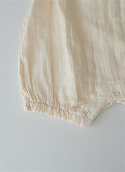Organik Suso Müslin Şort Tulum Natural